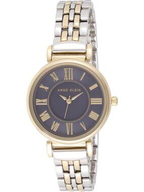Anne Klein Women's Silver Navy Blue Japanese Quartz Roman Numeral Bracelet Watch